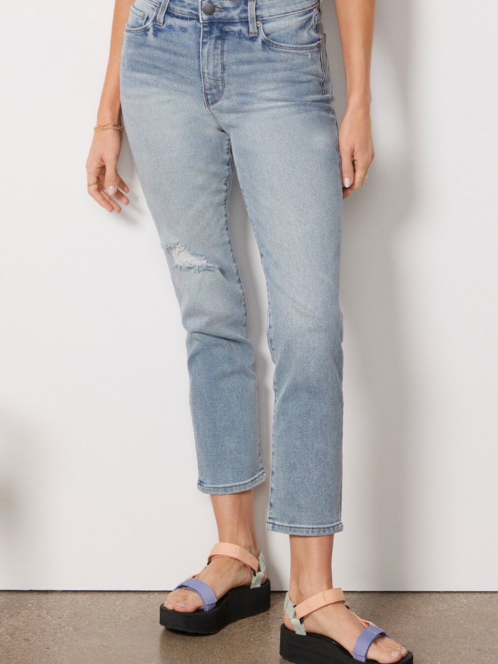Evereve Light Blue the Ever Straight High-Rise Straight Jeans